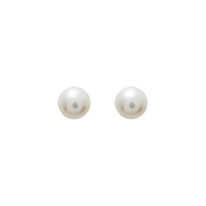 Boucles d'oreilles Or 375/1000 et Perle de Culture Eau Douce 4-4.5mm