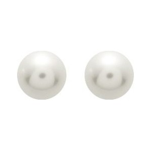 Boucles d'oreilles Or 375/1000 et Perle de Culture Eau Douce 9-9.5mm