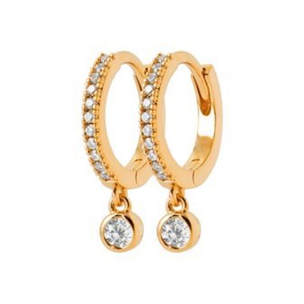 Boucles d'Oreilles  Plaqué Or Oxyde de Zirconium