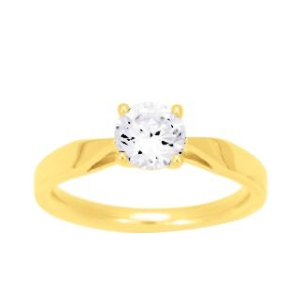 Bague  Plaqué Or Oxyde de Zirconium