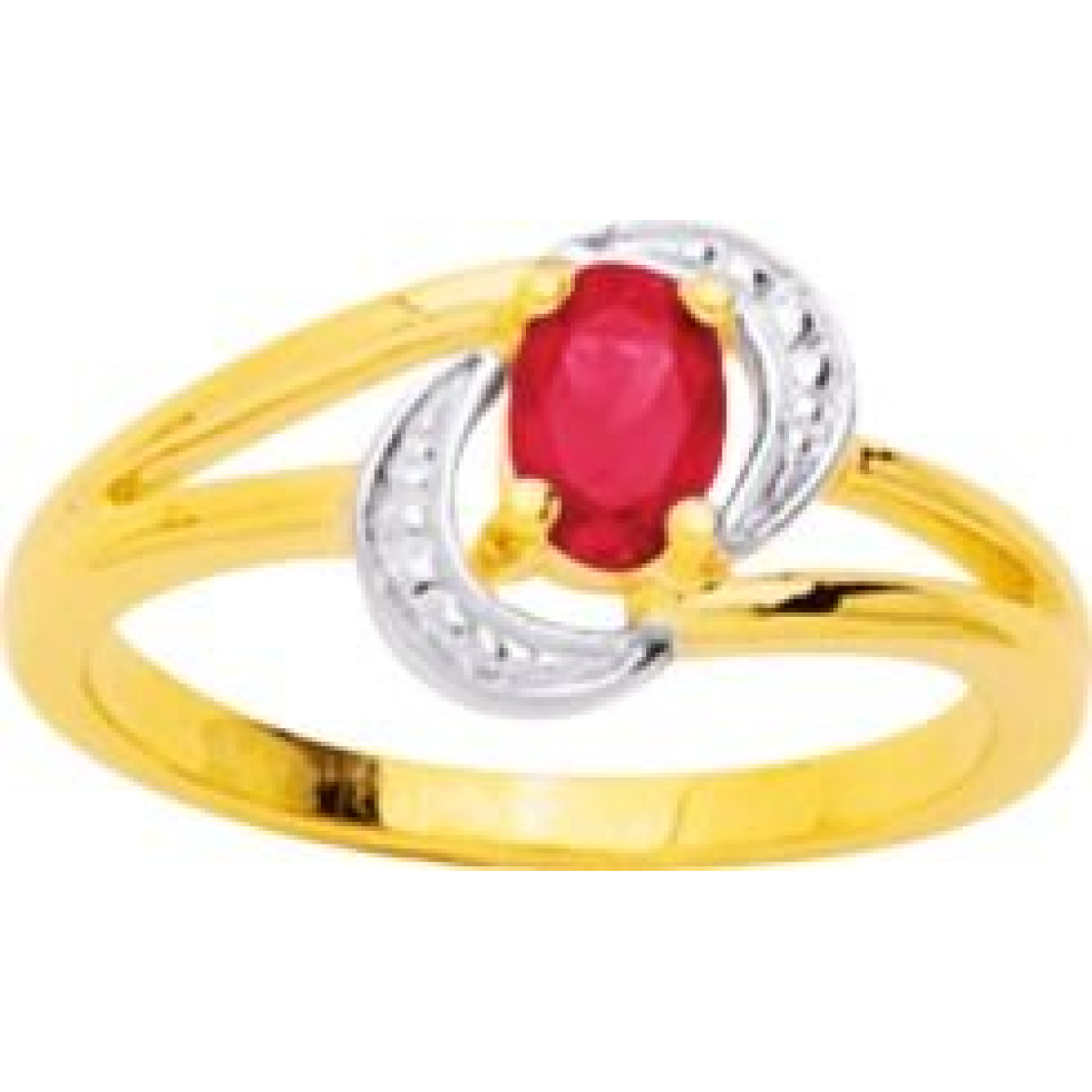 Bague  Plaqué Or Oxyde de Zirconium