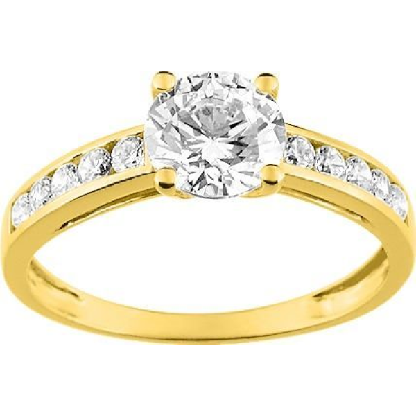 Bague  Or 375/1000 Oxyde de Zirconium