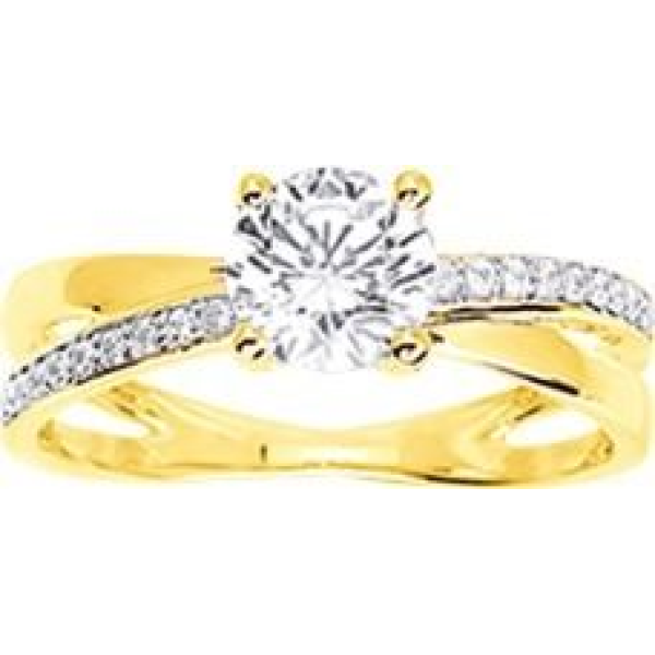 Bague  Or 375/1000 Oxyde de Zirconium