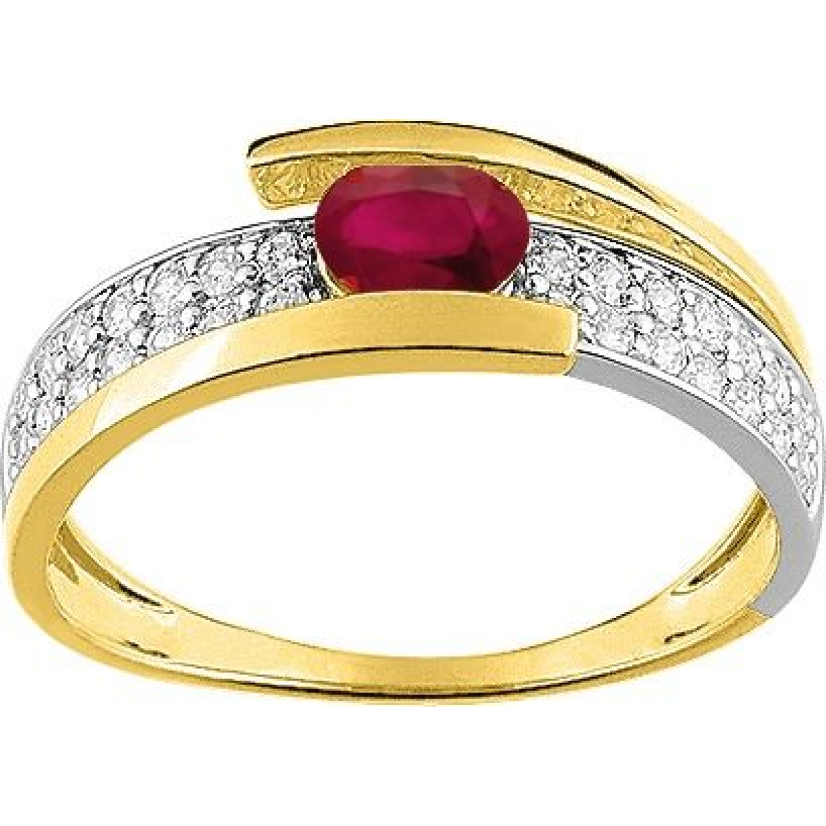 Bague  Or 375/1000 Rubis