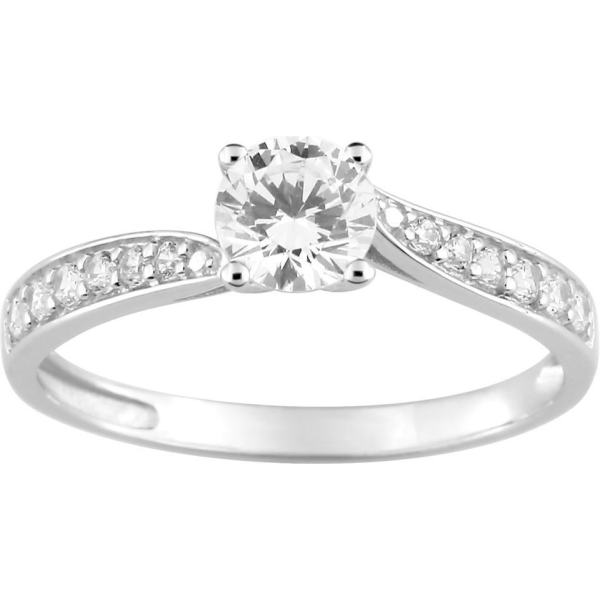 Bague  Or 750/1000 Oxyde de Zirconium