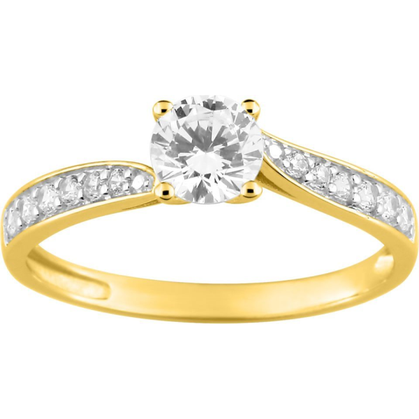 Bague  Or 750/1000 Oxyde de Zirconium