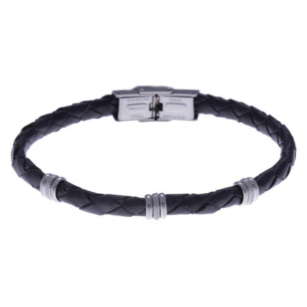Bracelet  Acier Cuir