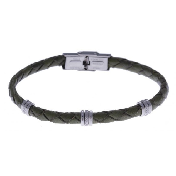 Bracelet  Acier Cuir