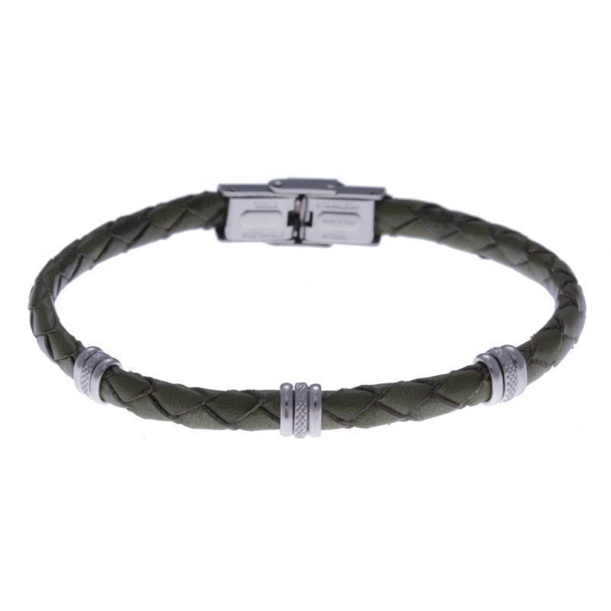Bracelet  Acier Cuir