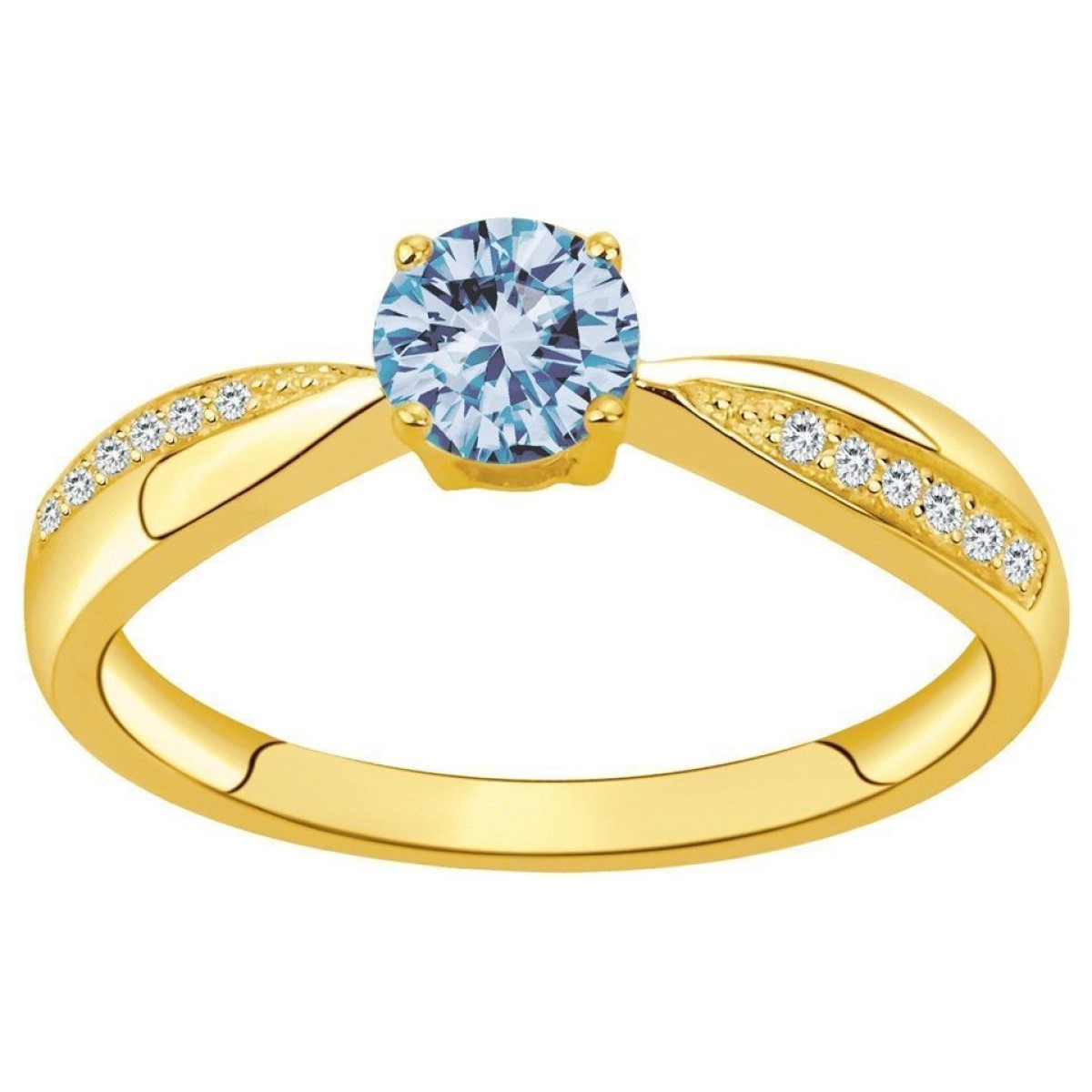 Bague  Plaqué Or Oxyde de Zirconium