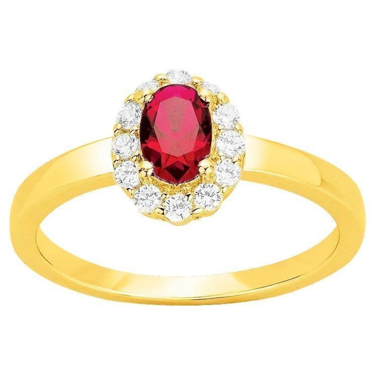 Bague  Plaqué Or Oxyde de Zirconium