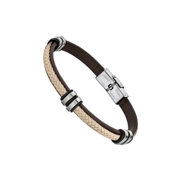 Bracelet LOTUS STYLE Acier Cuir