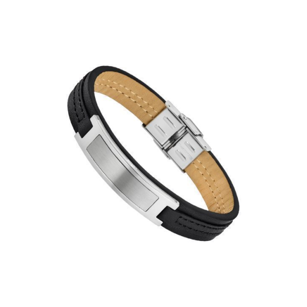Bracelet LOTUS STYLE Acier Cuir