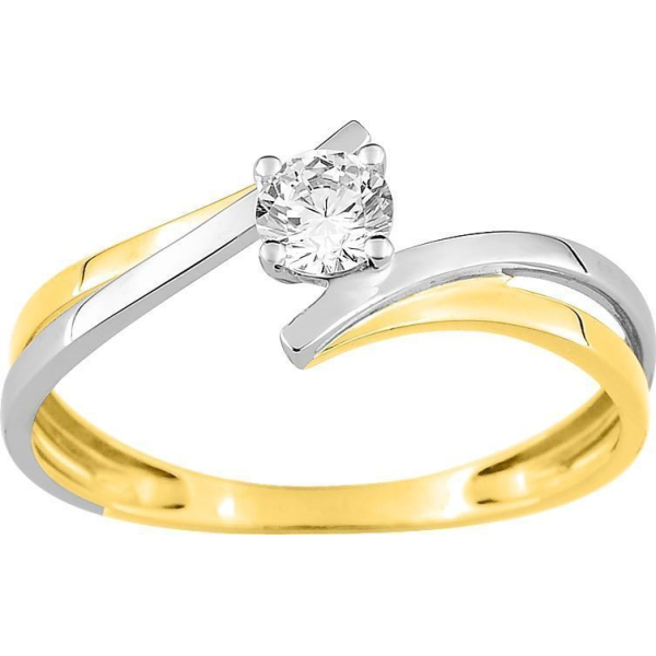 Bague  Or 375/1000 Oxyde de Zirconium