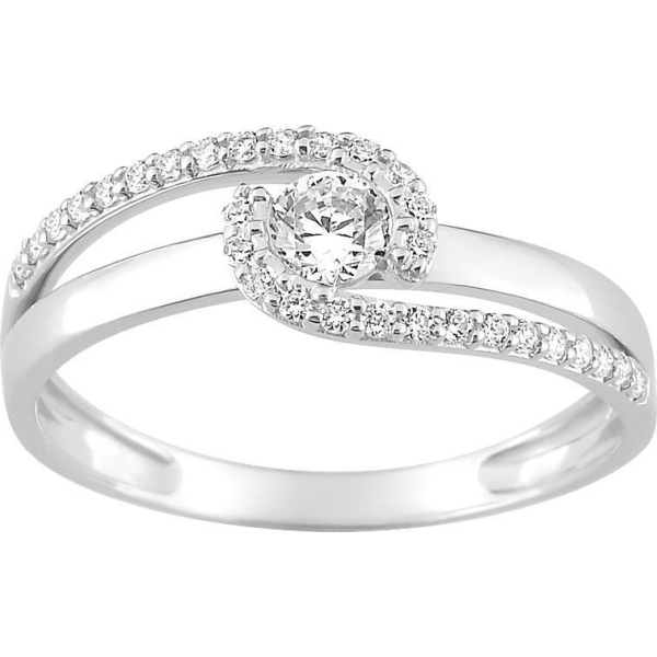 Bague  Or 375/1000 Oxyde de Zirconium