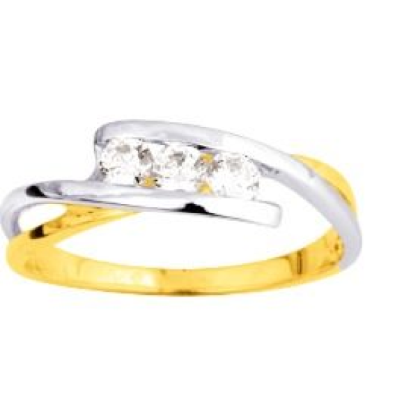 Bague  Plaqué Or Oxyde de Zirconium