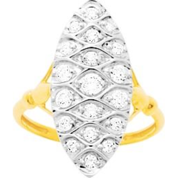 Bague  Plaqué Or Oxyde de Zirconium