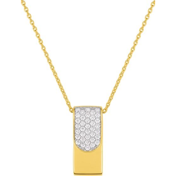 Collier  Plaqué Or Oxyde de Zirconium