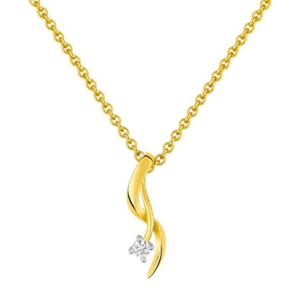 Collier  Plaqué Or Oxyde de Zirconium