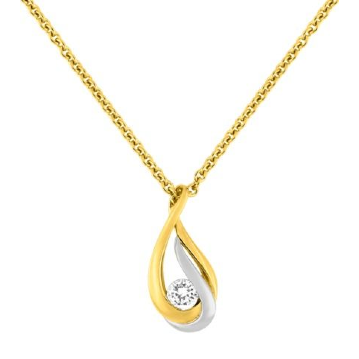 Collier  Plaqué Or Oxyde de Zirconium