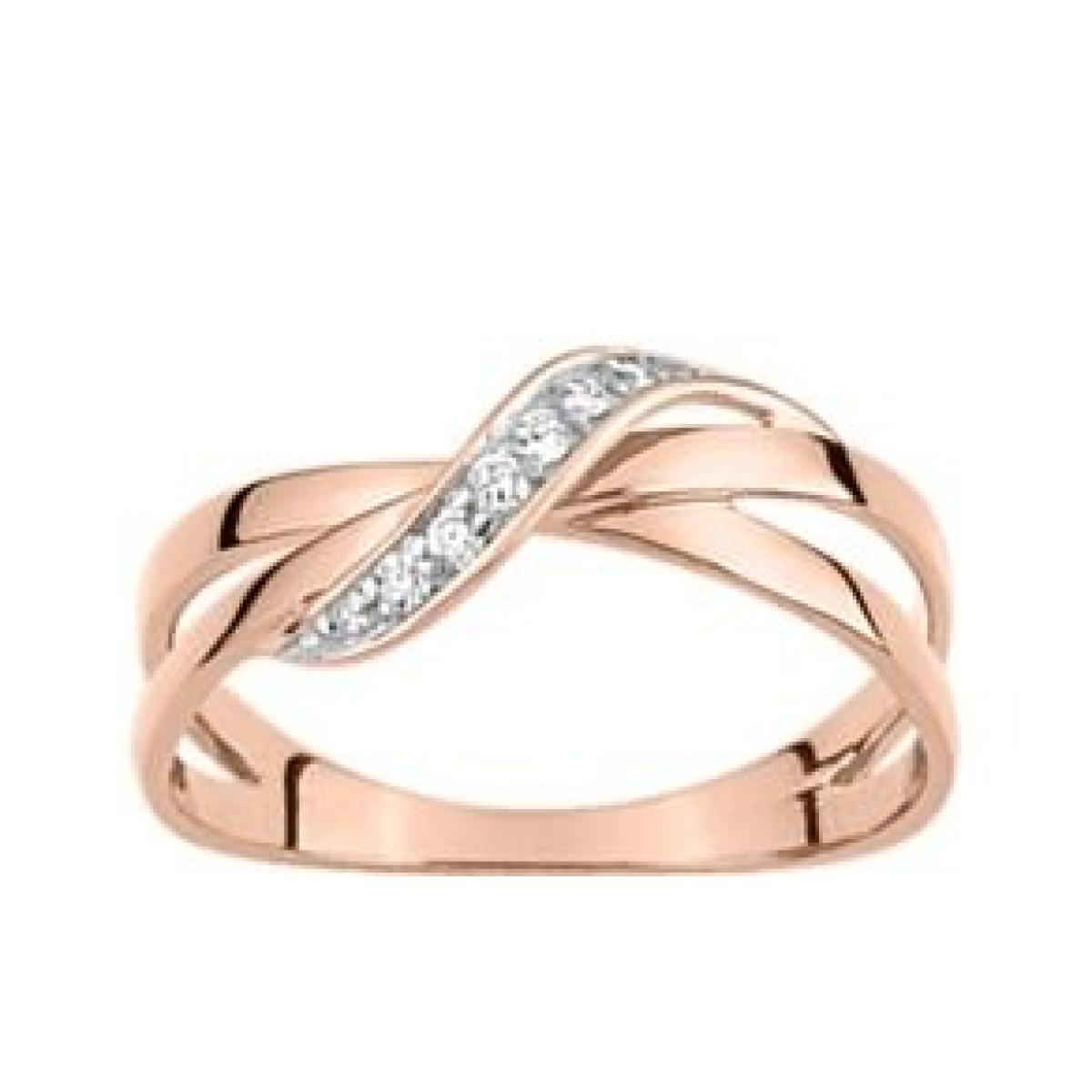 Bague  Plaqué Or Oxyde de Zirconium