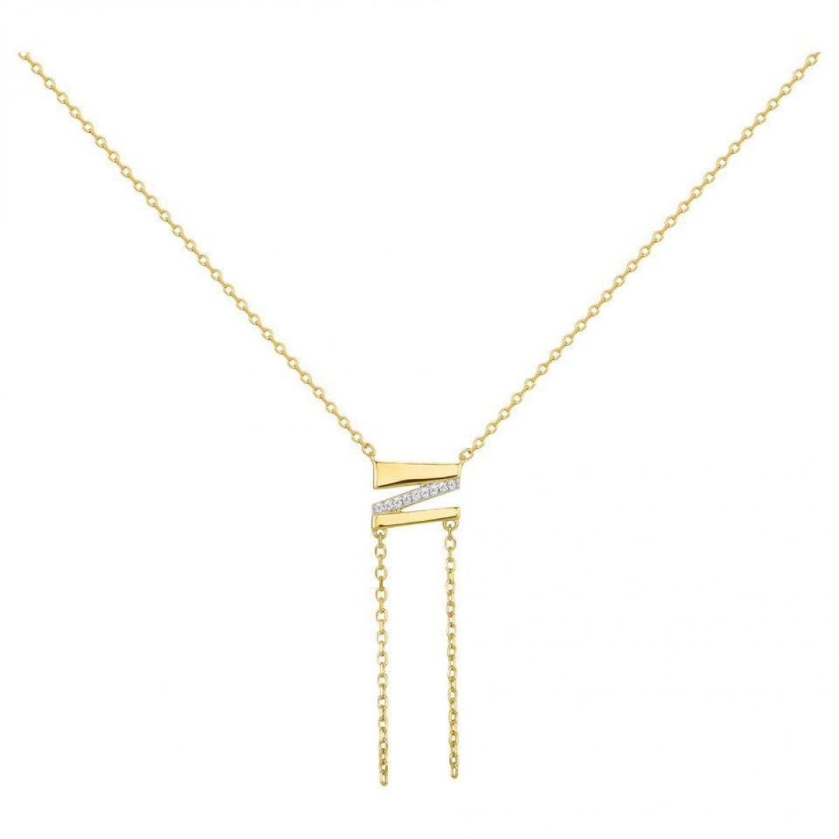 Collier  Plaqué Or Oxyde de Zirconium