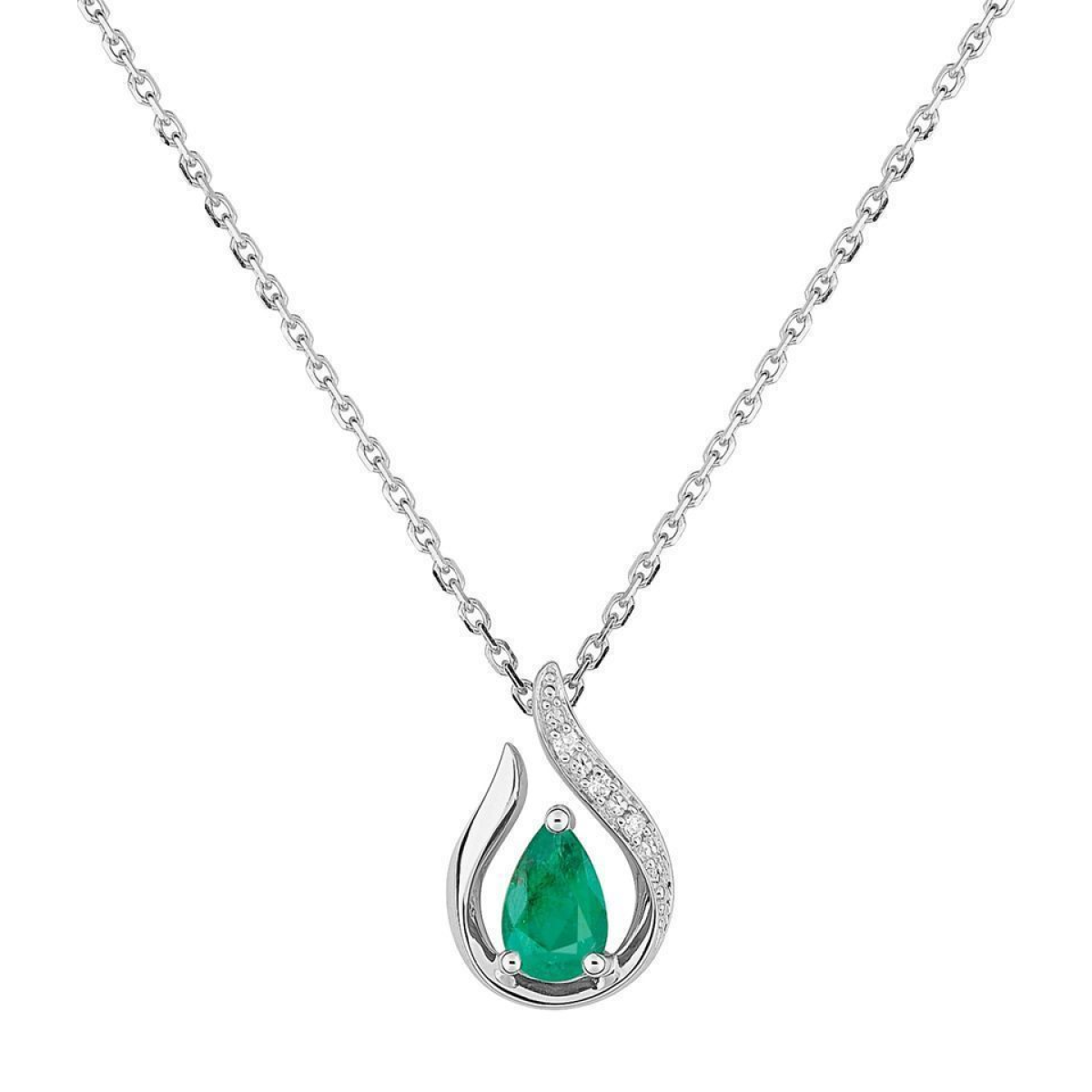 Collier  Or 750/1000 Emeraude
