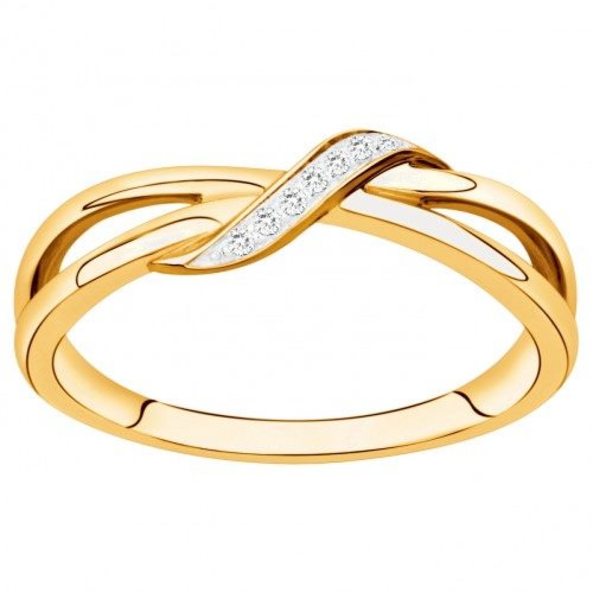 Bague  Plaqué Or Oxyde de Zirconium