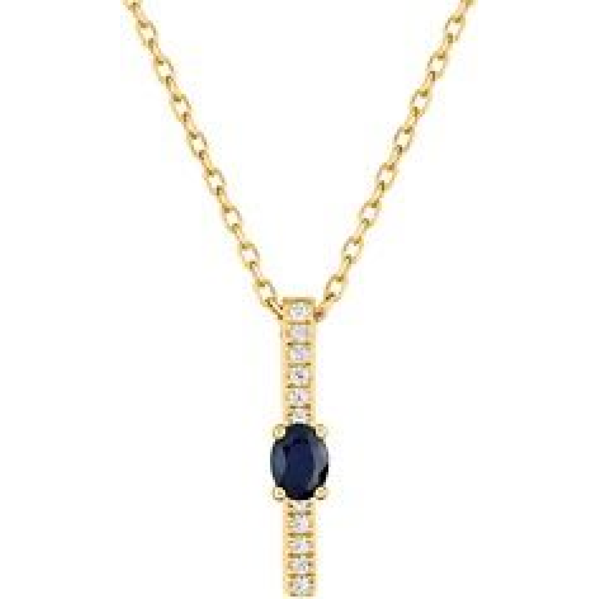 Collier  Or 375/1000 Saphir