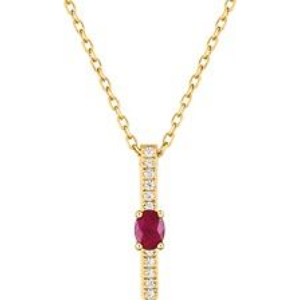 Collier  Or 375/1000 Rubis