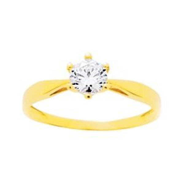 Bague  Or 375/1000 Oxyde de Zirconium