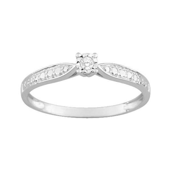 Bague  Or 375/1000 Diamant
