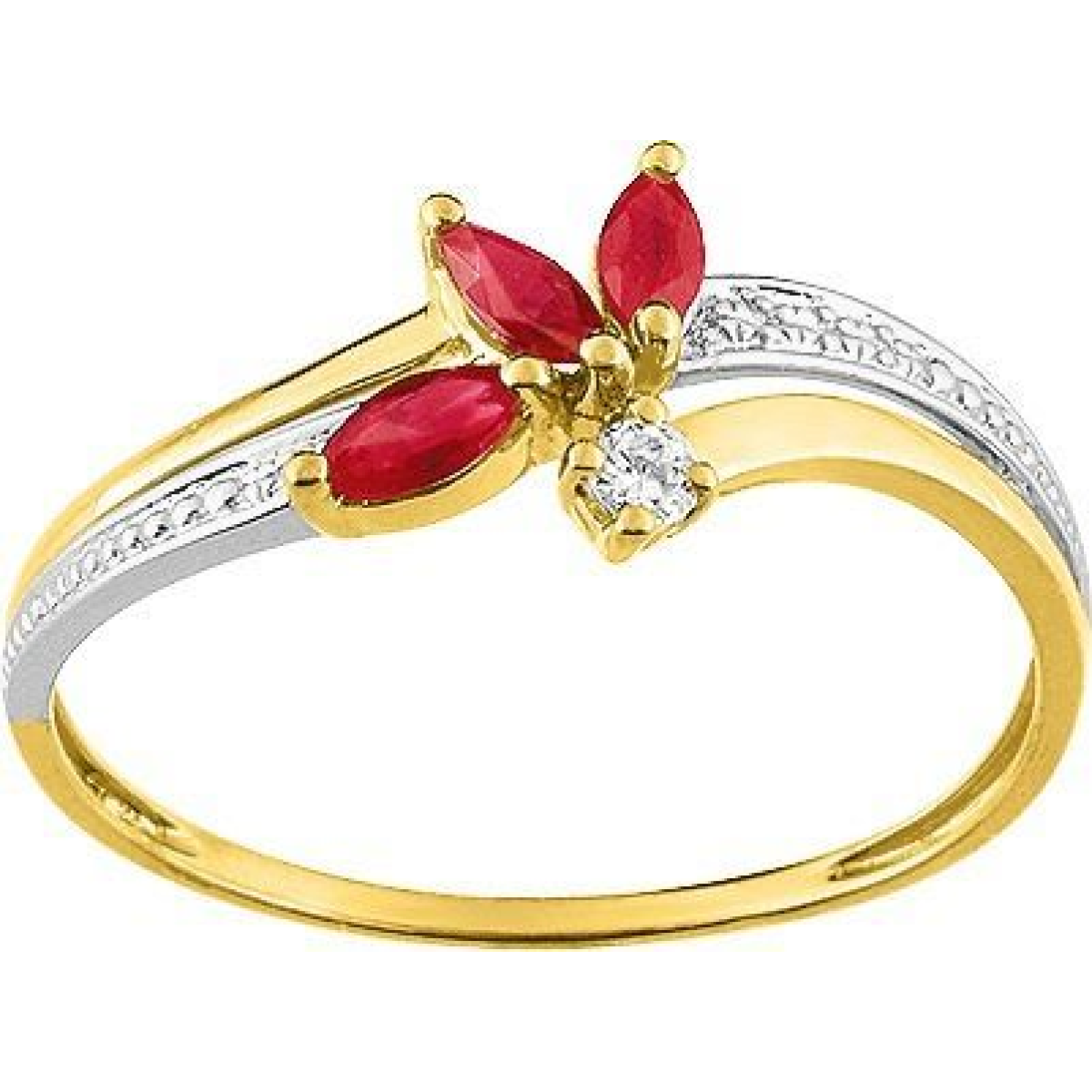 Bague  Or 375/1000 Rubis