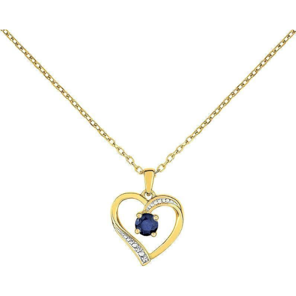Collier  Or 375/1000 Saphir