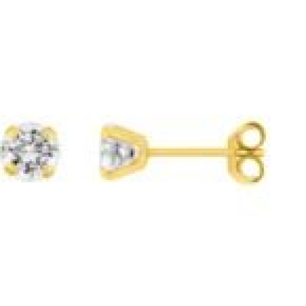 Boucles d'Oreilles  Or 375/1000 Oxyde de Zirconium