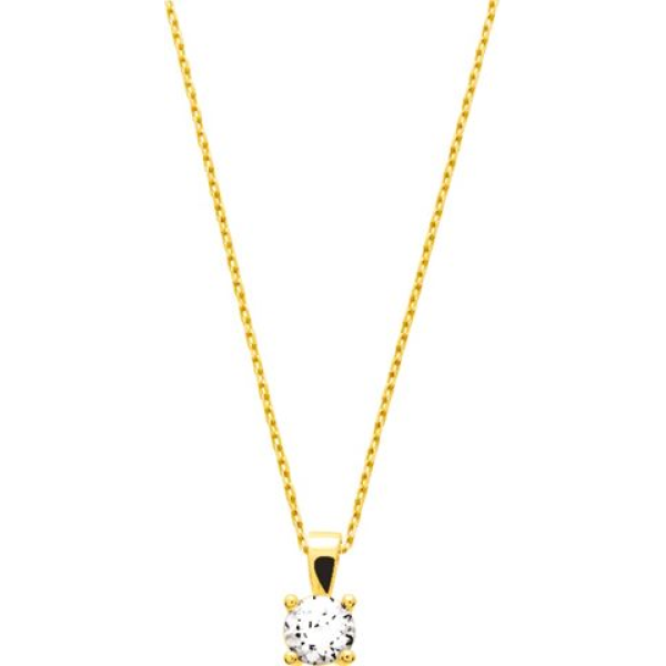 Collier  Plaqué Or Oxyde de Zirconium