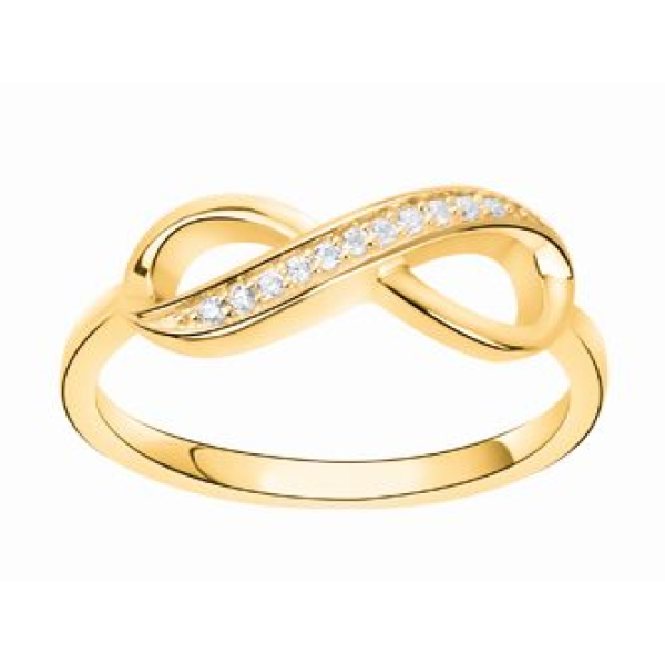 Bague  Plaqué Or Oxyde de Zirconium