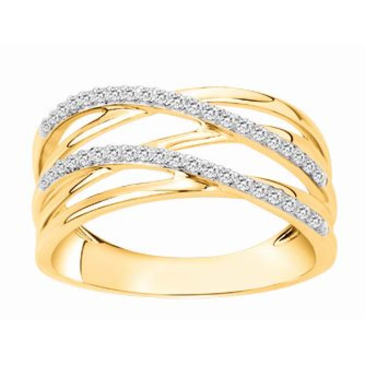 Bague  Plaqué Or Oxyde de Zirconium