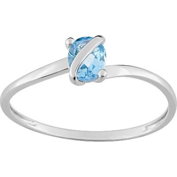Bague  Or 375/1000 Topaze bleue traitée