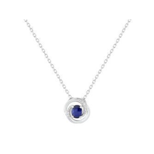 Collier  Or 375/1000 Saphir