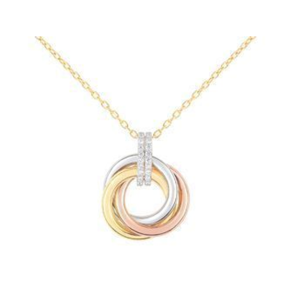 Collier  Or 375/1000 Oxyde de Zirconium