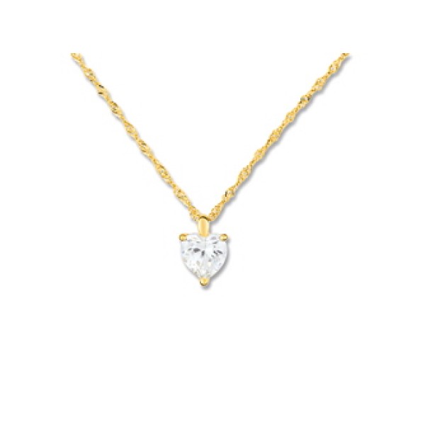 Collier  Or 375/1000 Oxyde de Zirconium