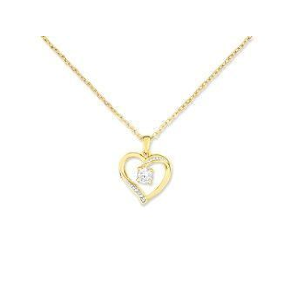 Collier  Or 375/1000 Oxyde de Zirconium