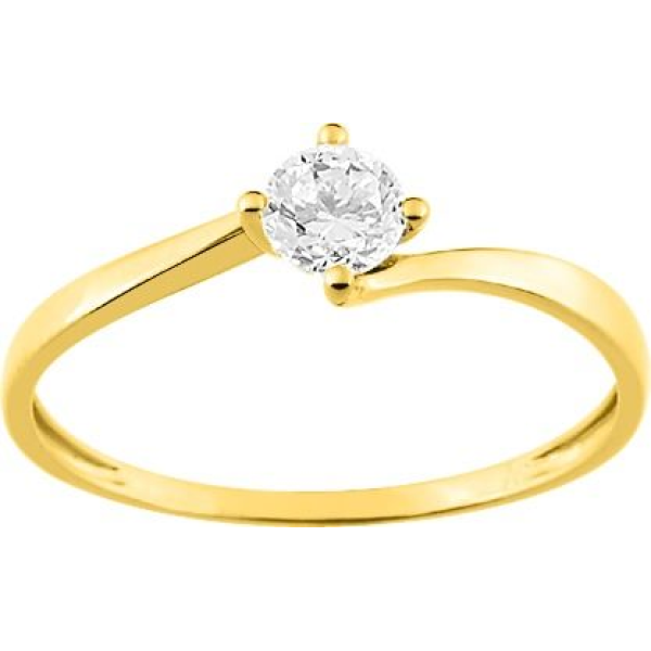 Bague  Or 375/1000 Oxyde de Zirconium