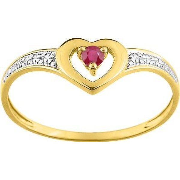 Bague  Or 375/1000 Rubis