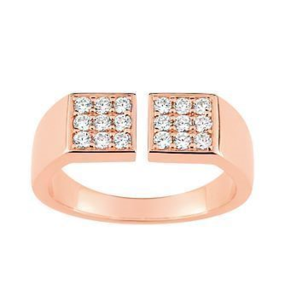 Bague  Plaqué Or Oxyde de Zirconium