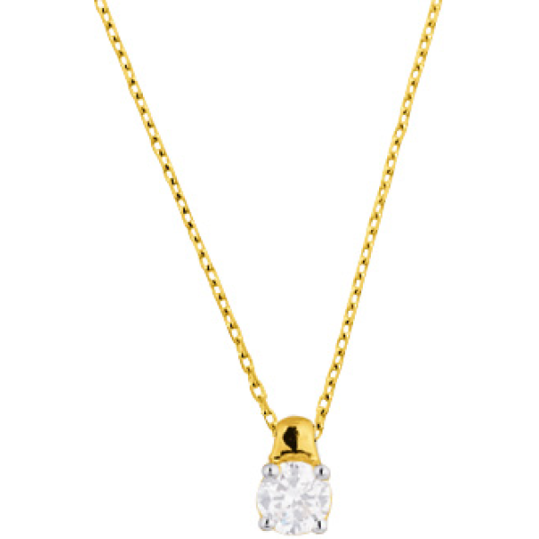 Collier  Or 375/1000 Oxyde de Zirconium