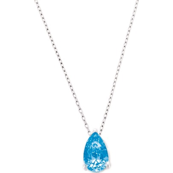 Collier  Or 375/1000 Topaze bleue traitée