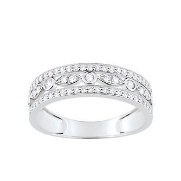 Bague  Or 375/1000 Oxyde de Zirconium