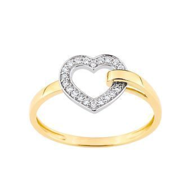 Bague  Or 375/1000 Oxyde de Zirconium